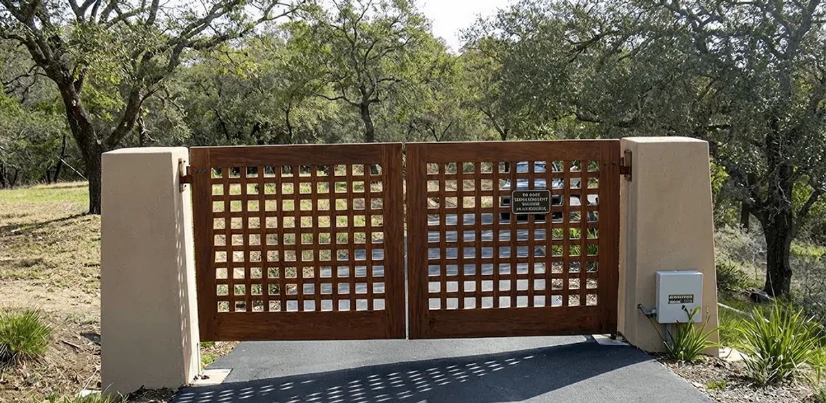 Driveway gate installation for a residential property in Houston, TX